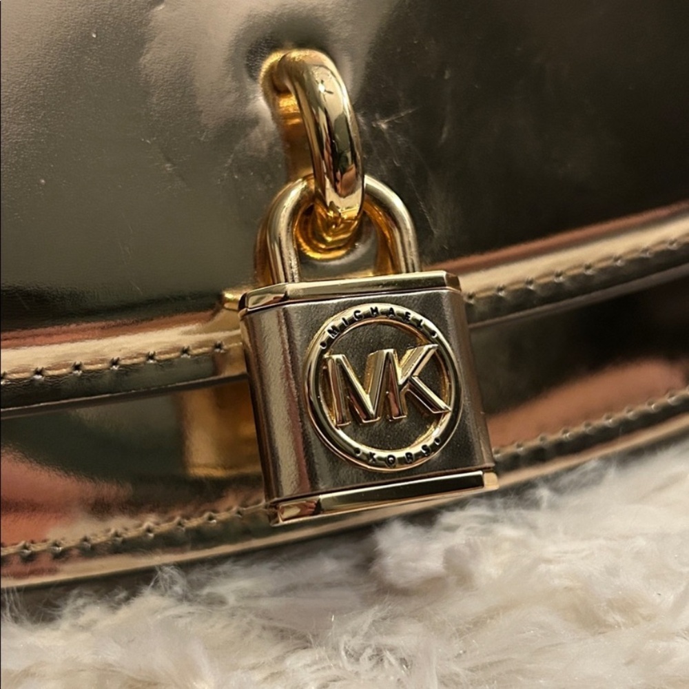 Michael Kors Metallic Gold Clutch - Picture 5 of 5